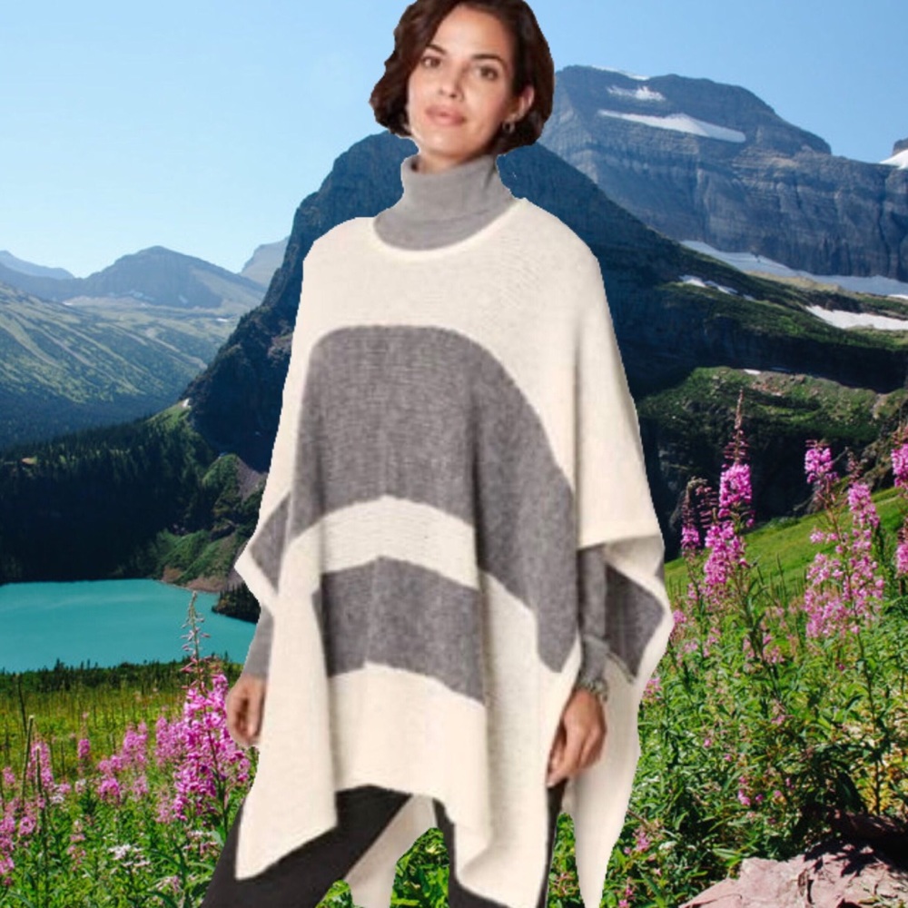 Pendleton Merino Alpaca Blend Poncho Cape